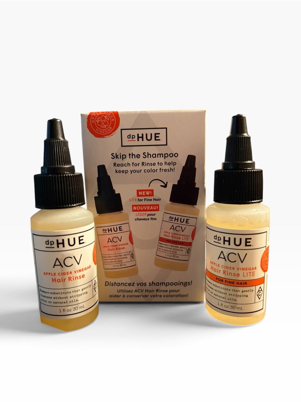 HUE ACV Hair Rinse - 2 (30ml) bottles